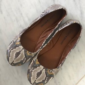 Lucky Brand Snakeskin flats Size 9